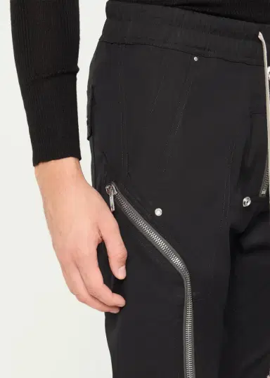 Rick Owens Men's Zipped-Trim Drawstring Joggers | Thumbnail 5