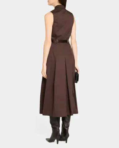 L'Agence Kolton Sleeveless Belted Midi Dress | Thumbnail 3