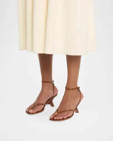 Simkhai 75mm Kelsey Embossed Leather Thong Sandals | Thumbnail 2 Simkhai 75mm Kelsey Embossed Leather Thong Sandals | Thumbnail 2