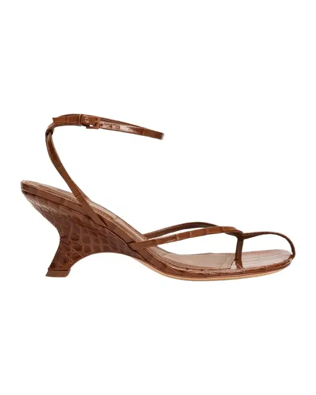 Simkhai 75mm Kelsey Embossed Leather Thong Sandals
