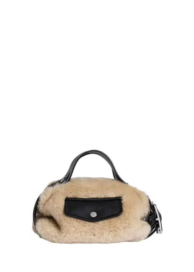 Simone Rocha Mini Leather-Trim Faux Fur Shoulder Bag