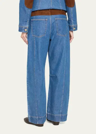 Cinq à Sept Dillon Suede Waist Jeans | Thumbnail 3