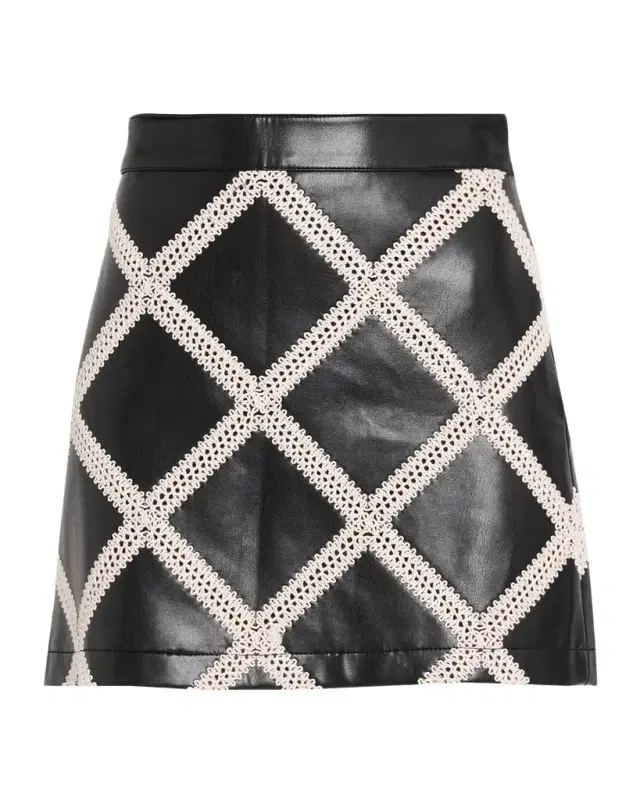 Cinq à Sept Audree Faux-Leather Mini Skirt