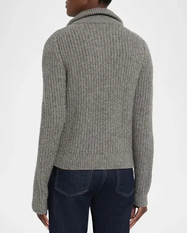 Nili Lotan Arlen Funnel-Neck Wool-Blend Knit Cardigan | Thumbnail 3 Nili Lotan Arlen Funnel-Neck Wool-Blend Knit Cardigan | Thumbnail 3