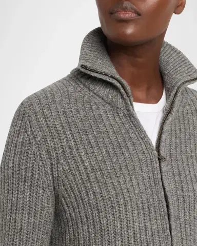 Nili Lotan Arlen Funnel-Neck Wool-Blend Knit Cardigan | Thumbnail 5 Nili Lotan Arlen Funnel-Neck Wool-Blend Knit Cardigan | Thumbnail 5