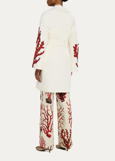 Libertine Coral Patches Vienna Wrap Coat | Thumbnail 3 Libertine Coral Patches Vienna Wrap Coat | Thumbnail 3
