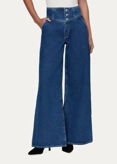 L'Agence Sonja Corseted Wide-Leg Jeans | Thumbnail 4