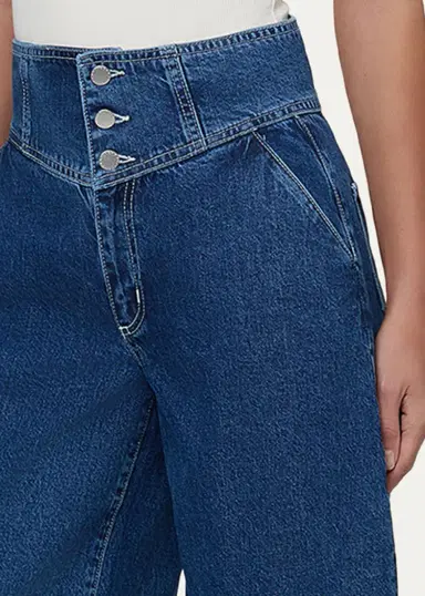 L'Agence Sonja Corseted Wide-Leg Jeans | Thumbnail 5