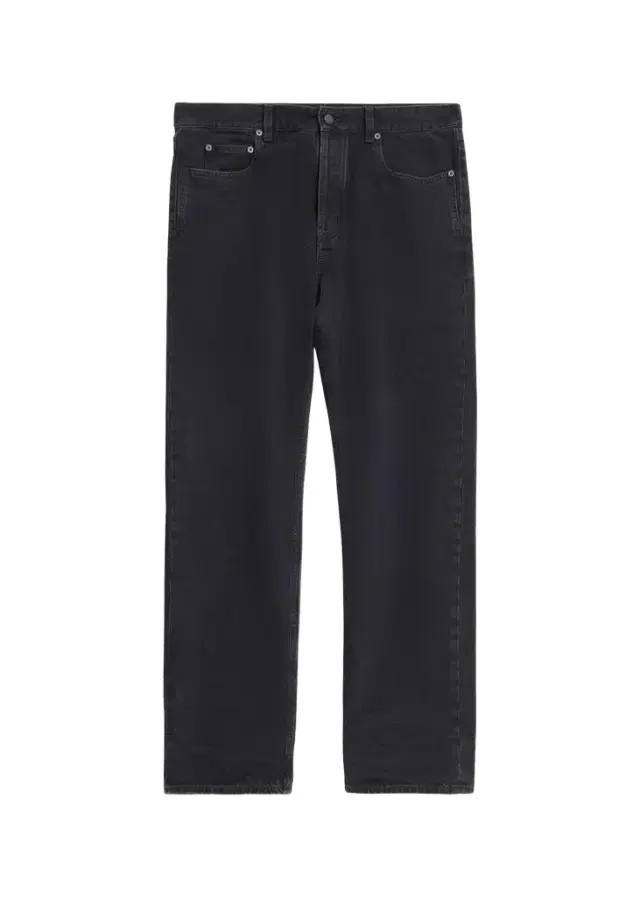 Saint Laurent Men's Relaxed Straight-Leg Black Denim Jeans