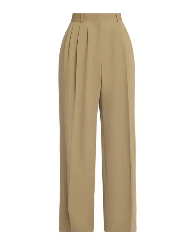 The Row Daniela Pleated Wool Wide-Leg Pants
