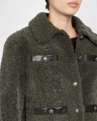 Brunello Cucinelli Fuzzy Soft Lamb Shearling Jacket | Thumbnail 5