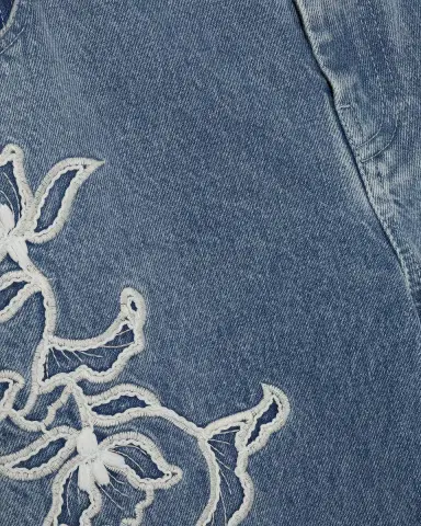 Simkhai Porter Embroidered Wide-Leg Jeans | Thumbnail 6