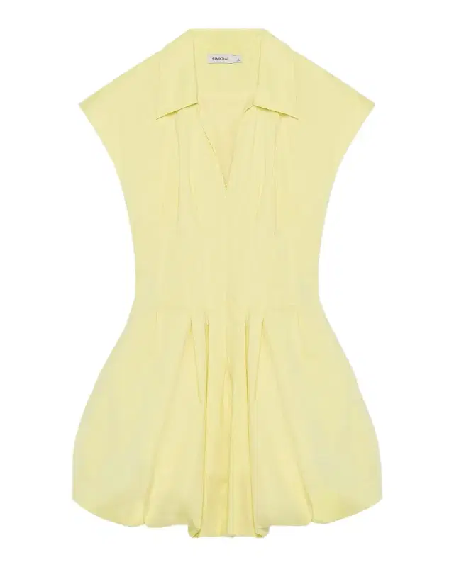 Simkhai Lirinne Bubble-Hem Mini Shirtdress