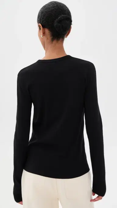 Vince Essential Crew Tee Black | Thumbnail 3