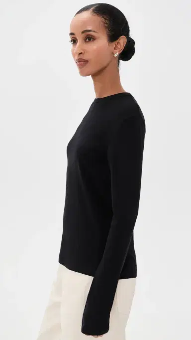 Vince Essential Crew Tee Black | Thumbnail 4