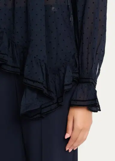 Ulla Johnson Marcella Long-Sleeve Asymmetric Cotton Blouse | Thumbnail 5