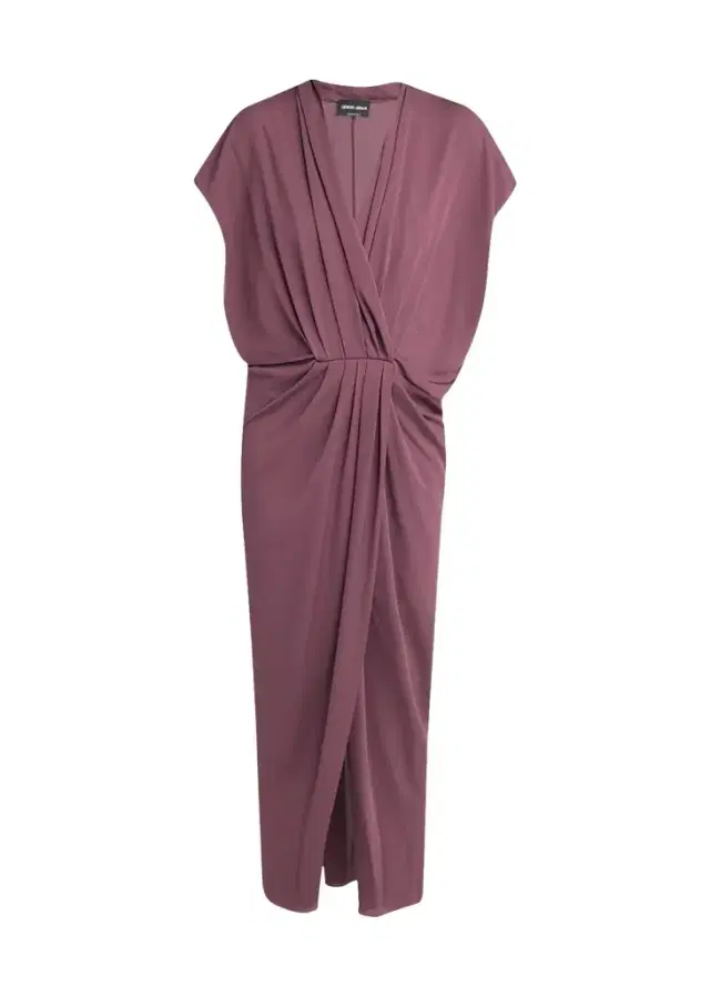 Giorgio Armani Surplice-Neck Cap-Sleeve Column Dress