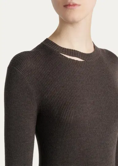 McQueen Rib-Knit Wool Midi Dress | Thumbnail 5 McQueen Rib-Knit Wool Midi Dress | Thumbnail 5