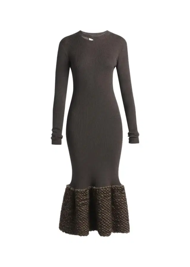 McQueen Rib-Knit Wool Midi Dress