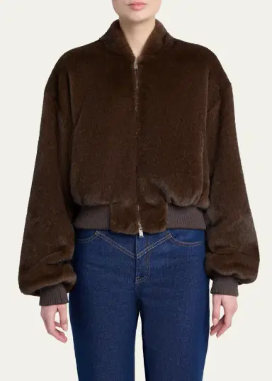 Stella McCartney Faux-Fur Bomber Jacket | Thumbnail 4 Stella McCartney Faux-Fur Bomber Jacket | Thumbnail 4