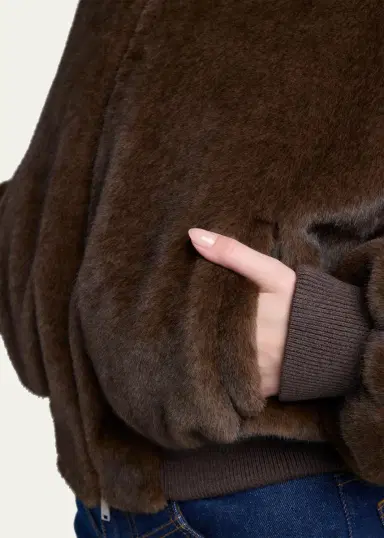 Stella McCartney Faux-Fur Bomber Jacket | Thumbnail 5 Stella McCartney Faux-Fur Bomber Jacket | Thumbnail 5