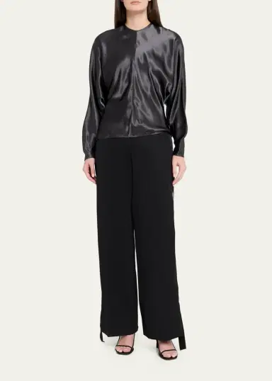 FFORME Sylvie Satin Dolman-Sleeve Top | Thumbnail 2