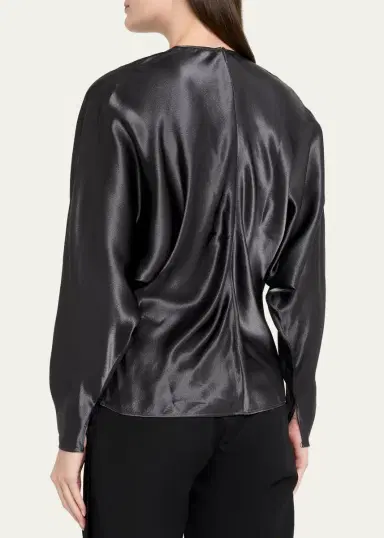 FFORME Sylvie Satin Dolman-Sleeve Top | Thumbnail 3