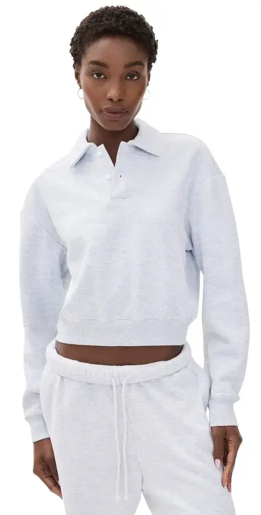 Skims Polo Sweatshirt ight Heather Grey