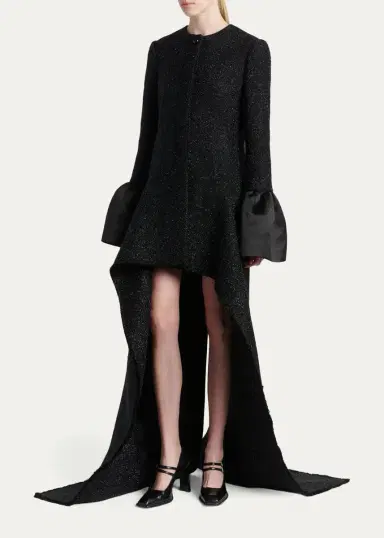 McQueen Metallic Tweed Single-Breasted Long Coat | Thumbnail 4 McQueen Metallic Tweed Single-Breasted Long Coat | Thumbnail 4