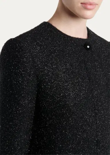 McQueen Metallic Tweed Single-Breasted Long Coat | Thumbnail 5 McQueen Metallic Tweed Single-Breasted Long Coat | Thumbnail 5