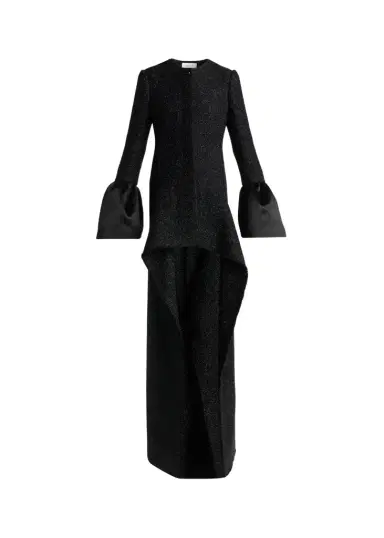 McQueen Metallic Tweed Single-Breasted Long Coat | Thumbnail 1 McQueen Metallic Tweed Single-Breasted Long Coat | Thumbnail 1