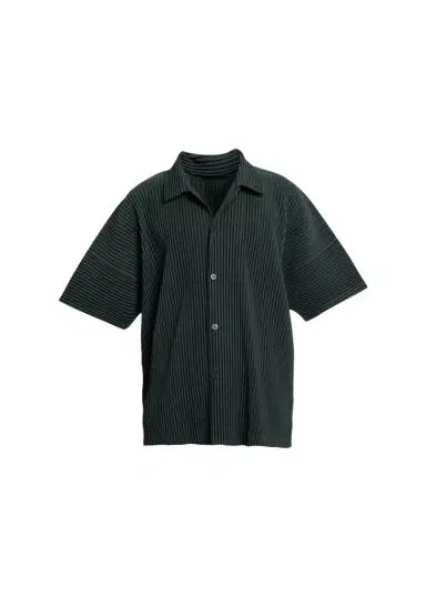 Homme Plissé Issey Miyake Men's Pleated Short-Sleeve Shirt | Thumbnail 1