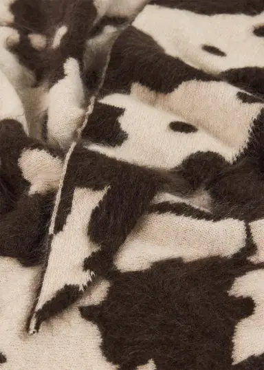 Guest In Residence Grizzly Cowhide Wild Rag Cashmere Scarf | Thumbnail 4