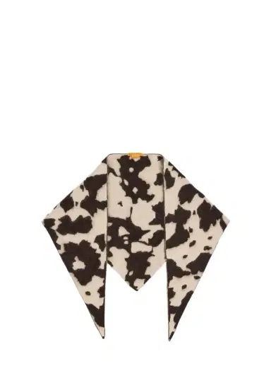 Guest In Residence Grizzly Cowhide Wild Rag Cashmere Scarf | Thumbnail 1