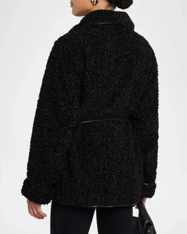 Simkhai Kimia Tie Waist Sherpa Jacket | Thumbnail 3