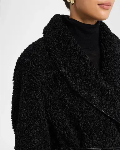 Simkhai Kimia Tie Waist Sherpa Jacket | Thumbnail 6