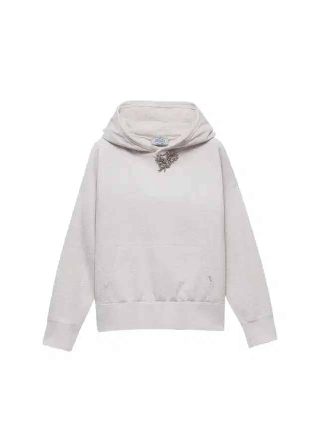 Prada Jewel Brooch Cotton Hoodie