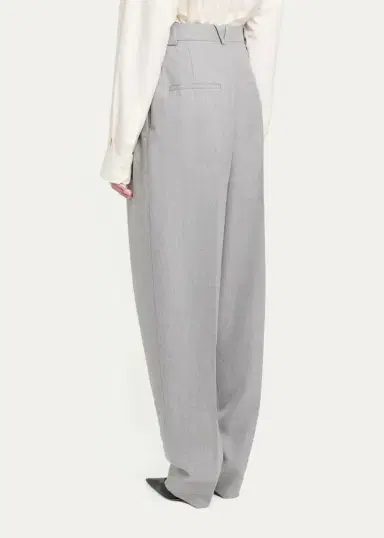 Bottega Veneta Pleated Wool Barrel-Leg Trousers | Thumbnail 3