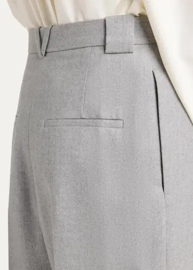 Bottega Veneta Pleated Wool Barrel-Leg Trousers | Thumbnail 5