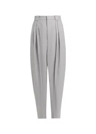 Bottega Veneta Pleated Wool Barrel-Leg Trousers | Thumbnail 1