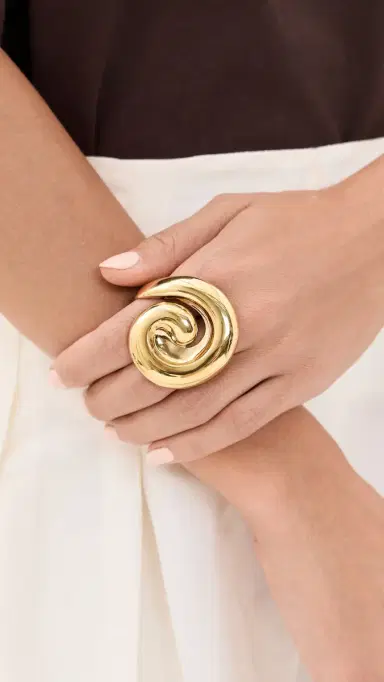 Jenny Bird Renzo Double Ring High Polish Gold S | Thumbnail 3