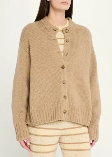 Guest In Residence Cozy Cashmere Crewneck Cardigan | Thumbnail 4