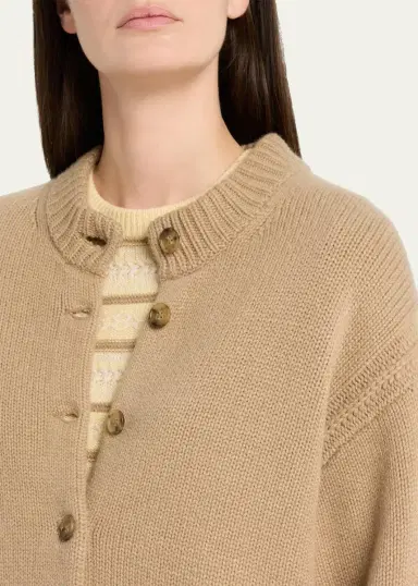 Guest In Residence Cozy Cashmere Crewneck Cardigan | Thumbnail 5