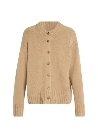 Guest In Residence Cozy Cashmere Crewneck Cardigan | Thumbnail 1