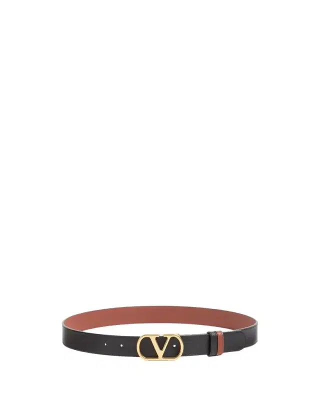 Valentino Garavani VLogo Signature Leather Belt 30MM