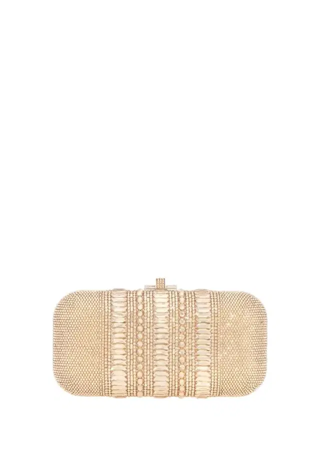 Judith Leiber Couture Long Slide Crystal Clutch Bag