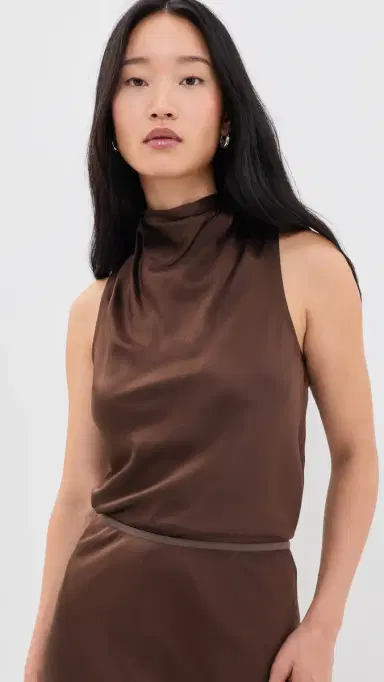 Helmut Lang Tie Neck Silk Top | Thumbnail 2