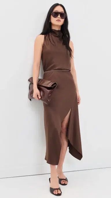 Helmut Lang Tie Neck Silk Top | Thumbnail 5