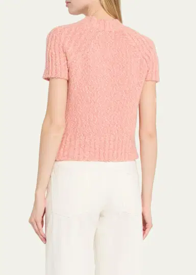 3.1 Phillip Lim Chunky Marled Knit Short-Sleeved Mock-Neck Sweater | Thumbnail 3