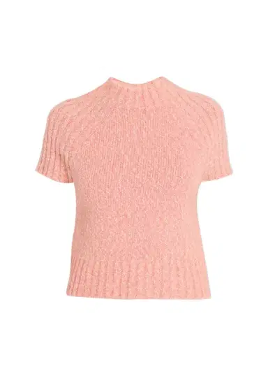 3.1 Phillip Lim Chunky Marled Knit Short-Sleeved Mock-Neck Sweater | Thumbnail 1